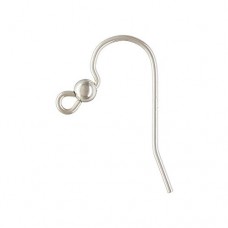 4 qty Sterling Silver Ear Wires with 3.0mm Bead .925 