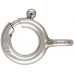 7mm Sterling Silver Spring Ring Clasp with Open Ring .925