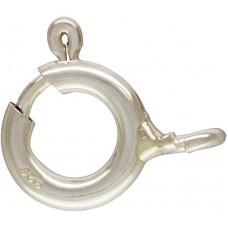 4 Qty. 8mm Sterling Silver Spring Ring Clasps with Open Ring