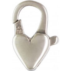 7x13mm Sterling Silver Heart Clasps 