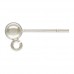 2 qty. (One Pair) 4mm Ball Earrings with Ring .925 Sterling Silver