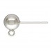 Pair of 6mm Ball Earrings with Ring .925 Sterling Silver