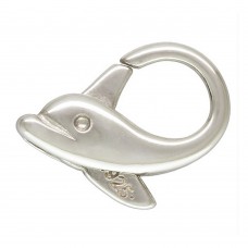 Sterling Silver 7.6x13.5mm Dolphin Clasps