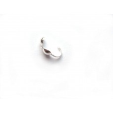 4 Qty. Clamshell Bead Tip .925 Sterling Silver