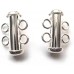 Sterling Silver Multi-Strand Tube Clasp with Two Rings