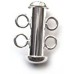 Sterling Silver Multi-Strand Tube Clasp with Two Rings
