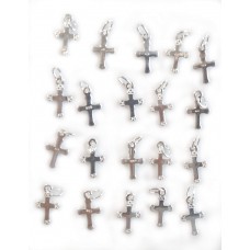4 Qty. Small Sterling Silver Cross Charm