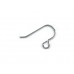 2 Qty. Ear Wire with Backside Loop .925 Sterling Silver Fish Hooks Earwires