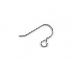 SH305-Flat Fish Hook Earring Wires with Spring Sterling Silv