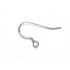 2 Qty. Sterling Silver Fish Hooks Earwires with .7 mm Coil .925 