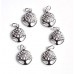 6 Qty. Tree of Life Charm .925 Sterling Silver 