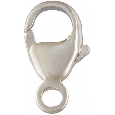 9mm Sterling Silver Lobster Claw Clasp with Solid Ring 