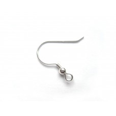 Sterling Silver .925 Hook Ear Wires & French Ear Wires Sterling Silver  Hammered Ear Wire with Loop and Coil French Hooks