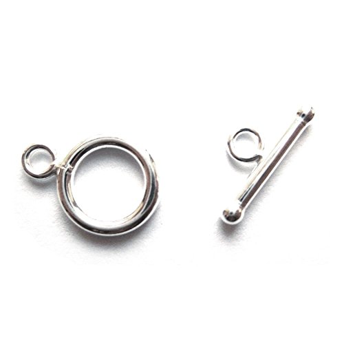 Sterling Silver Simplicity Toggle Clasp 9mm 2sets 51432 
