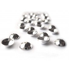 10 Qty. 6mm Smooth Bead Cap .925 Sterling Silver