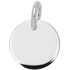 Sterling Silver Round Engravable Blank with Jump Ring (12mm)