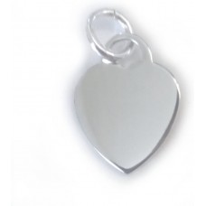 Sterling Silver 25x22mm 5-6 gram Engravable Heart Charm 