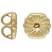 2 Qty. Genuine 14k Gold Premium Earring Backs (5.0x5.2mm Earnuts) Swirl Design