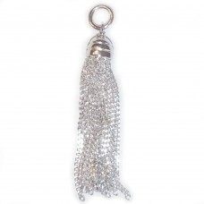 Sterling Silver Tassel, 1.5 inches (40mm), 15 Strands