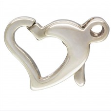Sterling Silver Heart Clasp 9.5mm x 8mm (0.37x0.31 inch)
