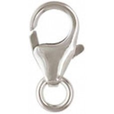 Small Sterling Silver Lobster Claw Trigger Clasp (5x8.2mm) with Solid Closed Jumpring
