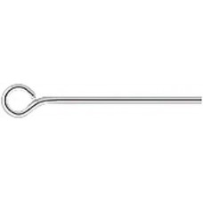10 Qty. Small Sterling Silver Eyepins, 22 Gauge, 5/8 inch Long