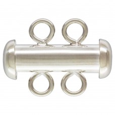 Sterling Silver Two Strand Clasp, 4.3x16.0mm Tube Clasp
