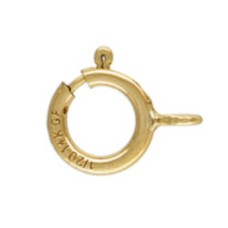 8 Qty 6mm 14k Gold Filled Spring Ring Clasp with Open Ring  