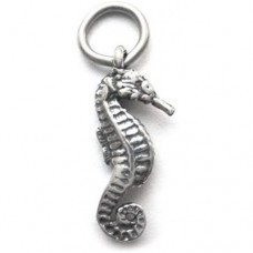 Large Sterling Silver Seahorse Charm (18x7mm) .925 