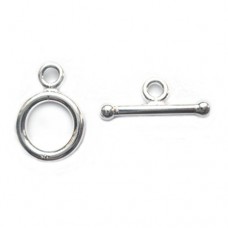 12mm Round Toggle Clasp .925 Sterling Silver