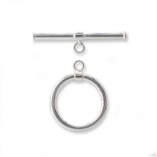 15mm Round Toggle Clasp .925 Sterling Silver by JensFindings