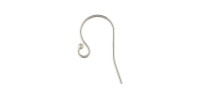 2 qty. Sterling Silver Ball End Ear Wires .925  (11.5 by 20 mm)