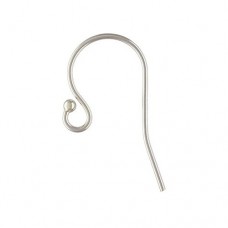 2 qty. Sterling Silver Ball End Ear Wires .925  (11.5 by 20 mm)