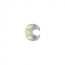 8 qty. Crimp Bead Cover Sterling Silver 4mm