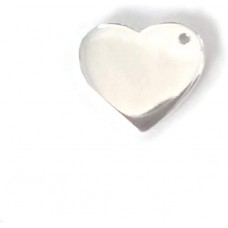 Engravable Sterling Silver Heart (12x10mm)