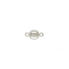 Sterling Silver Round Magnetic Clasp, 6mm